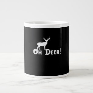 Oh Deer Clean Graphic Style  Large Coffee Mug