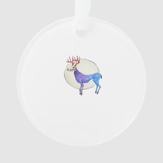 Oh Deer Clean Graphic Style Ornament (Front)