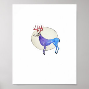 Oh Deer Clean Graphic Style Poster