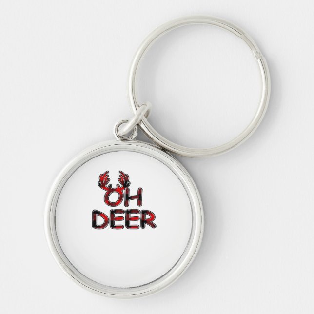 Oh Deer Clean Layout  Key Ring (Front)