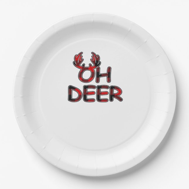 Oh Deer Clean Layout  Paper Plate (Front)