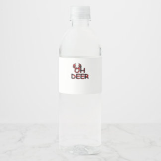 Oh Deer Clean Layout  Water Bottle Label