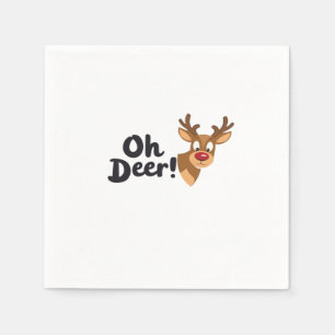 Oh Deer Clean Minimal Seeing Napkin