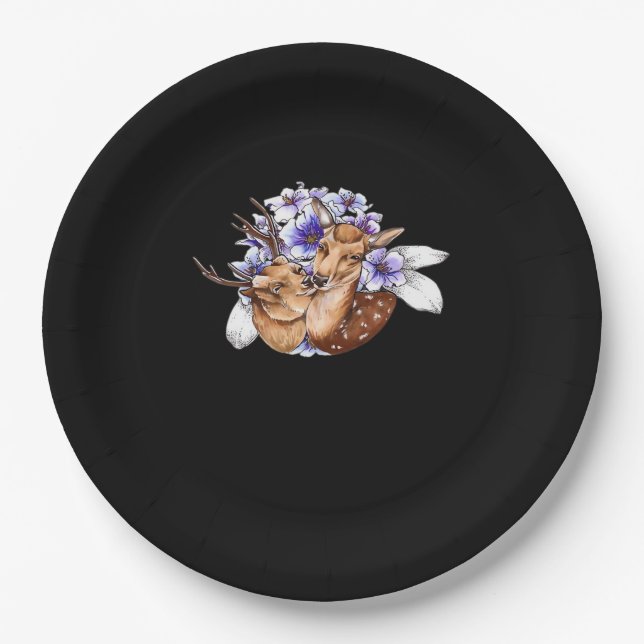 Oh Deer Clean Minimal Style  Paper Plate (Front)