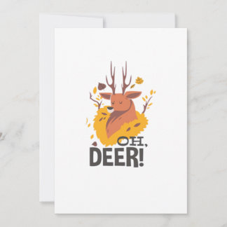 Oh Deer Contemporary Minimal Look Holiday Card