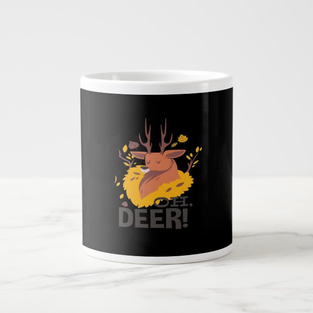 Oh Deer Creative Design  Large Coffee Mug (Front)