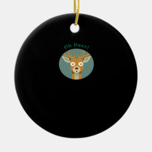 Oh Deer Creative Style Ceramic Ornament