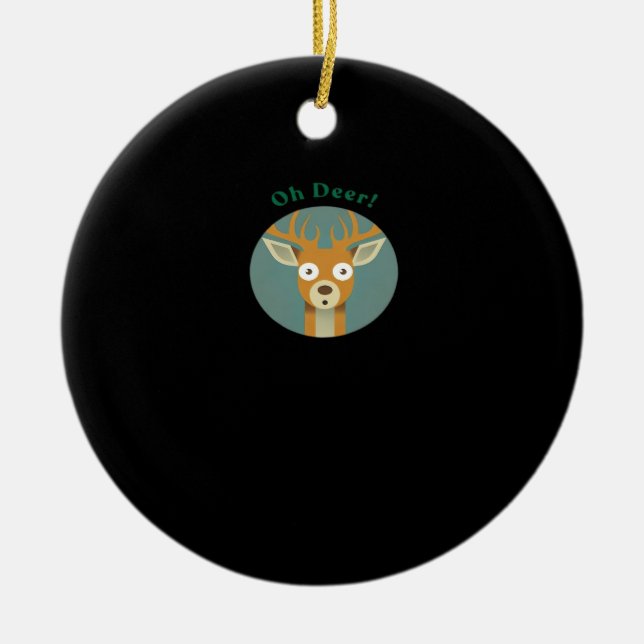 Oh Deer Creative Style Ceramic Ornament (Front)