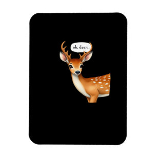 Oh Deer Cute Punny Deer Saying Whimsical Quote Magnet