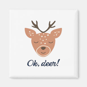 Oh Deer Deer Love Save The Deer Creative Design  Magnet
