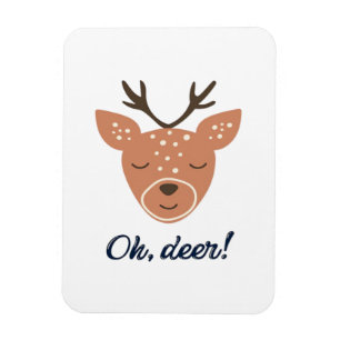 Oh Deer Deer Love Save The Deer Creative Design  Magnet