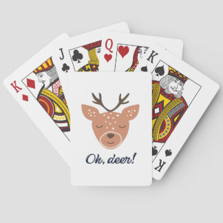 Oh Deer Deer Love Save The Deer Creative Design Playing Cards