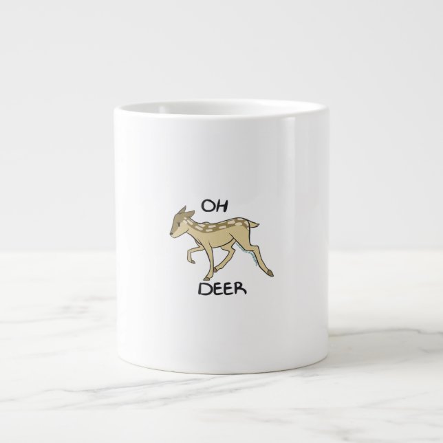 Oh Deer Elegant Timeless Style  Large Coffee Mug (Front)