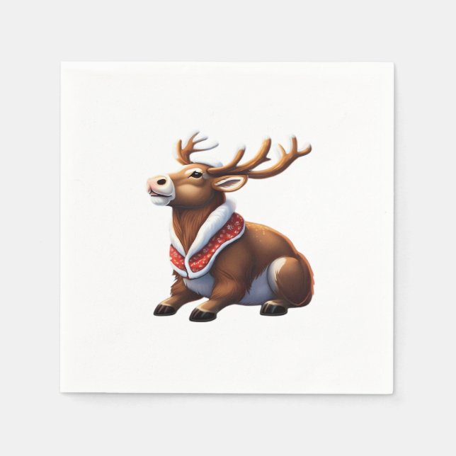 Oh Deer Energetic Modern Design  Napkin (Front)