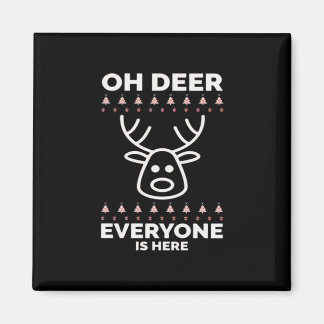 Oh Deer Everyone Is Here Modern Style Magnet