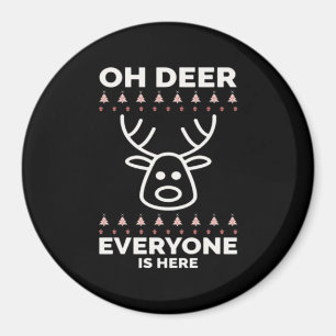 Oh Deer Everyone Is Here Modern Style  Magnet