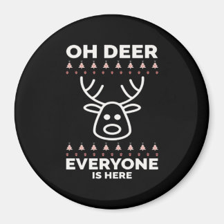 Oh Deer Everyone Is Here Modern Style Magnet