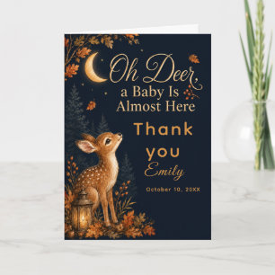 Oh Deer Fall Baby Shower Thank You Card