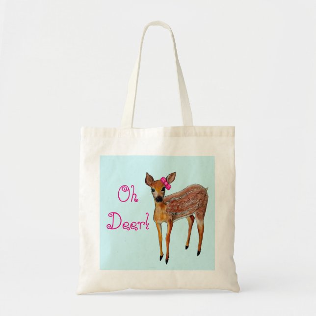 "Oh Deer" Fawn Tote (Front)