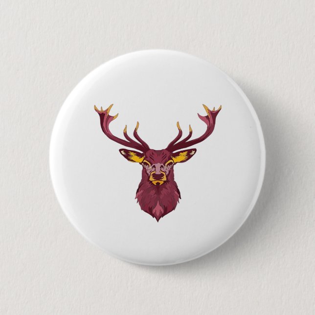 Oh Deer Fresh Modern Design  6 Cm Round Badge (Front)