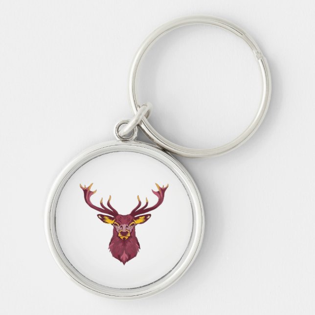 Oh Deer Fresh Modern Design  Key Ring (Front)