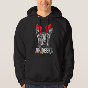 Oh Deer Funny Australian Cattle Dog Xmas Hoodie