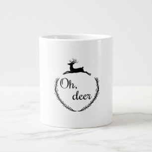 Oh Deer Funny Style Design  Large Coffee Mug