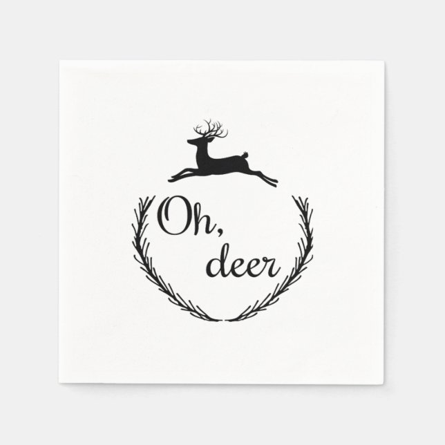 Oh Deer Funny Style Design  Napkin (Front)