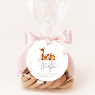Oh Deer Gender Neutral Watercolor Baby Shower Favour Tags