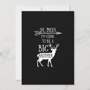 Oh Deer Going To Big Brother Christmas Announcemen Holiday Card