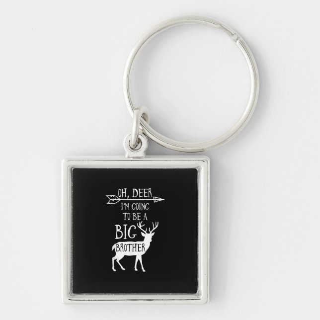 Oh Deer Going To Big Brother Christmas Announcemen Key Ring (Front)
