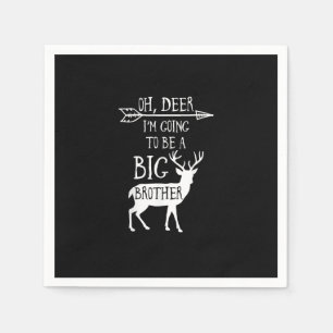 Oh Deer Going To Big Brother Christmas Announcemen Napkin