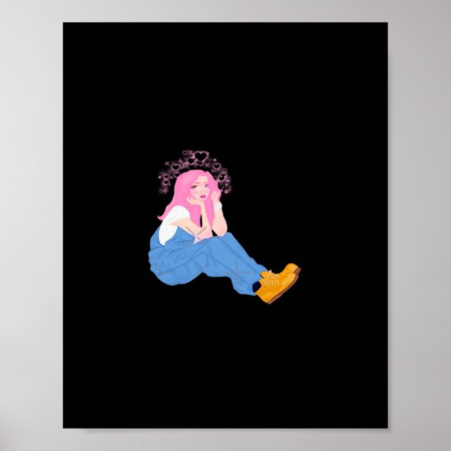 Oh Deer Graphic Artistic Design  Poster (Front)