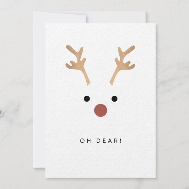 Oh Deer  Holiday Card (Front)