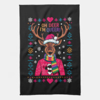 Oh Deer I'm Queer LGBT LGBTQ Gay Pride Ugly Xmas