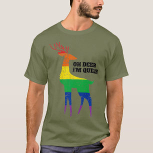Oh Deer Im Queer LGBT Rainbow Gay Pride T-Shirt