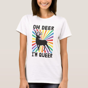 Oh deer I'm queer LGBTQ pride rainbow T-Shirt