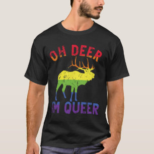 Oh Deer Im Queer Rainbow Lgbt Gay Pride Panual Les T-Shirt