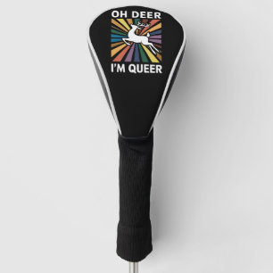 Oh Deer I'm Queer Rainbow LGBT Pride Gay Lesbian Golf Head Cover