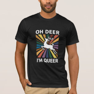 Oh Deer I'm Queer Rainbow LGBT Pride Gay Lesbian T-Shirt