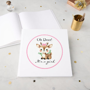 Oh Deer It's A Girl Baby Shower Guest Book