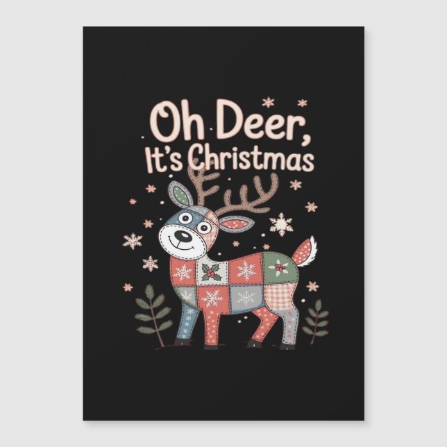 Oh Deer Its Christmas Miniature Patchwork Squares  (Front)