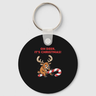 Oh Deer Its Christmas Stressed Reindeer With Sweet Key Ring