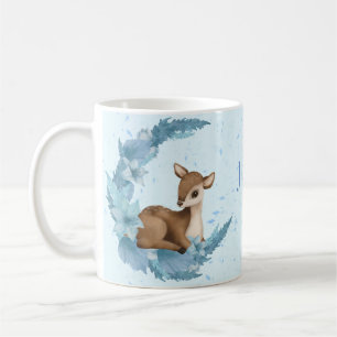 Oh, Deer lovely Bambi blue Flowers Clouds Dust Coffee Mug