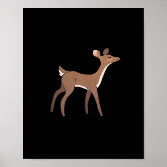 Oh Deer Me Whimsical Creative Design  Poster (Front)