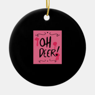 Oh Deer Minimal Aesthetic Ceramic Ornament