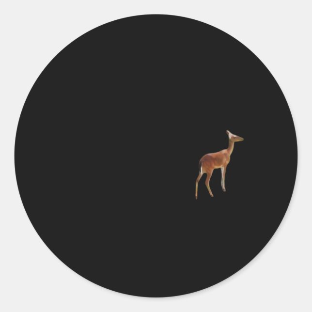 Oh Deer Minimal Design  Classic Round Sticker (Front)