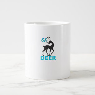 Oh Deer Minimal Design  Large Coffee Mug