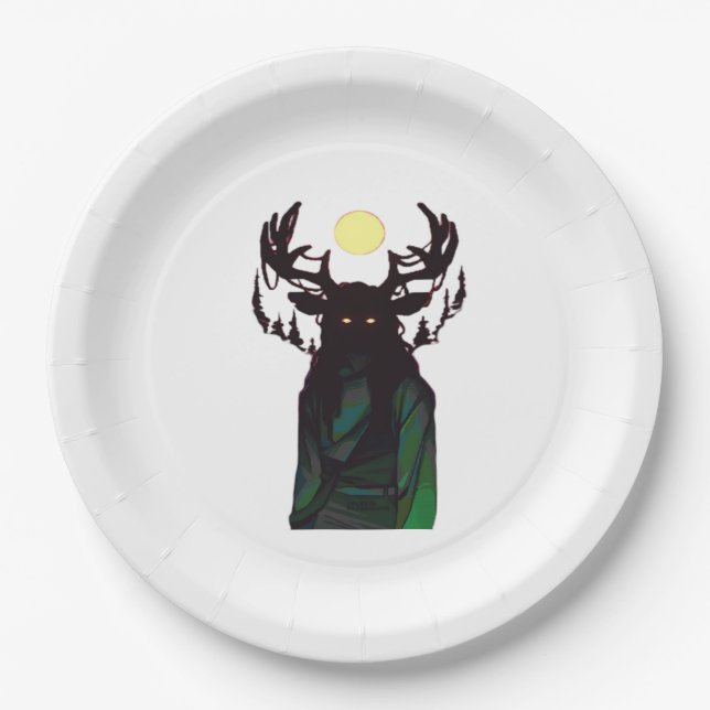 Oh Deer Minimal Design  Paper Plate (Front)