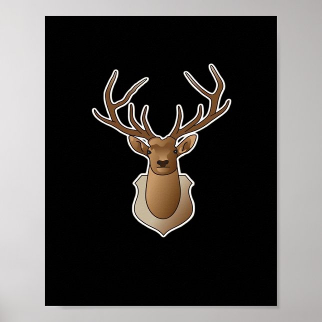 Oh Deer Minimal Design  Poster (Front)
